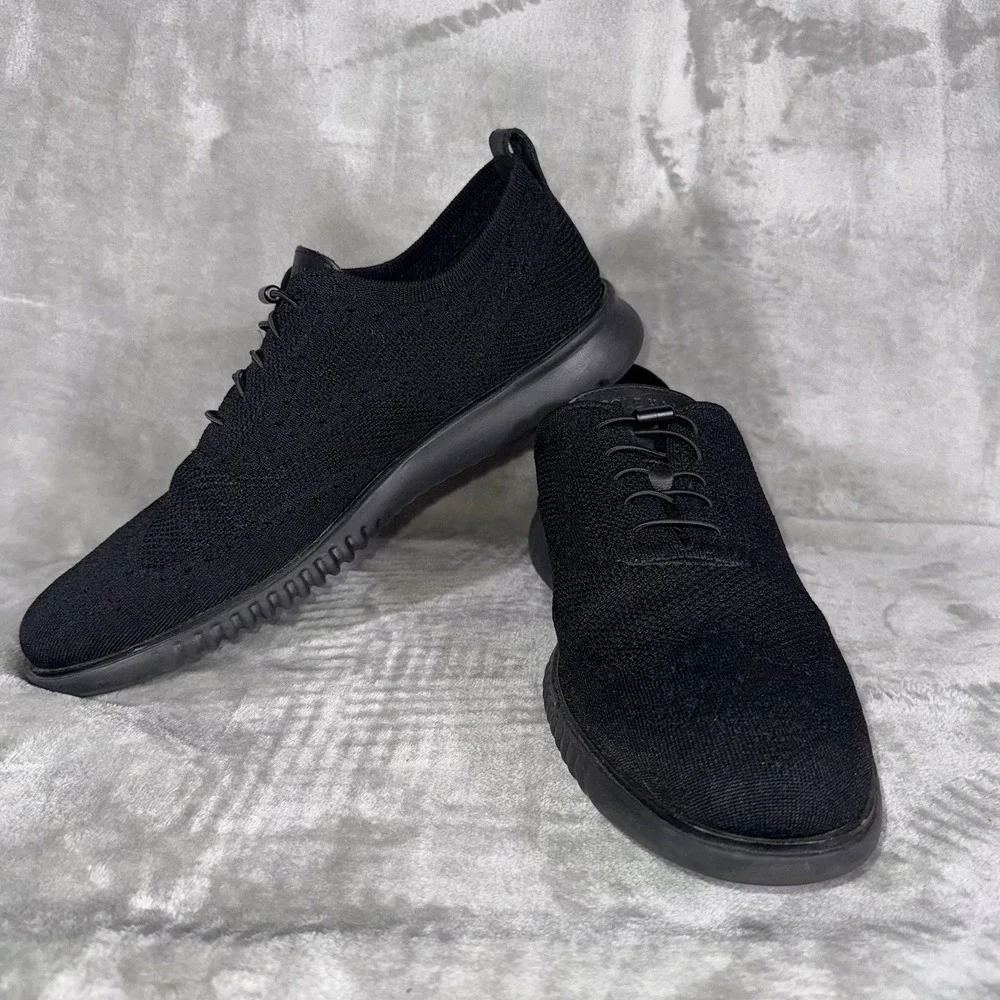Cole Haan Zerogrand Stitchlite Men's Size 13 Wingtip Oxford Black C28527 Preppy